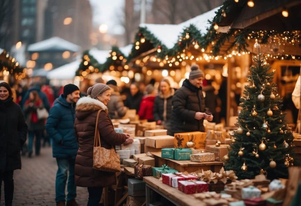 Shoppers exploring holiday markets for unique gifts WA 2025