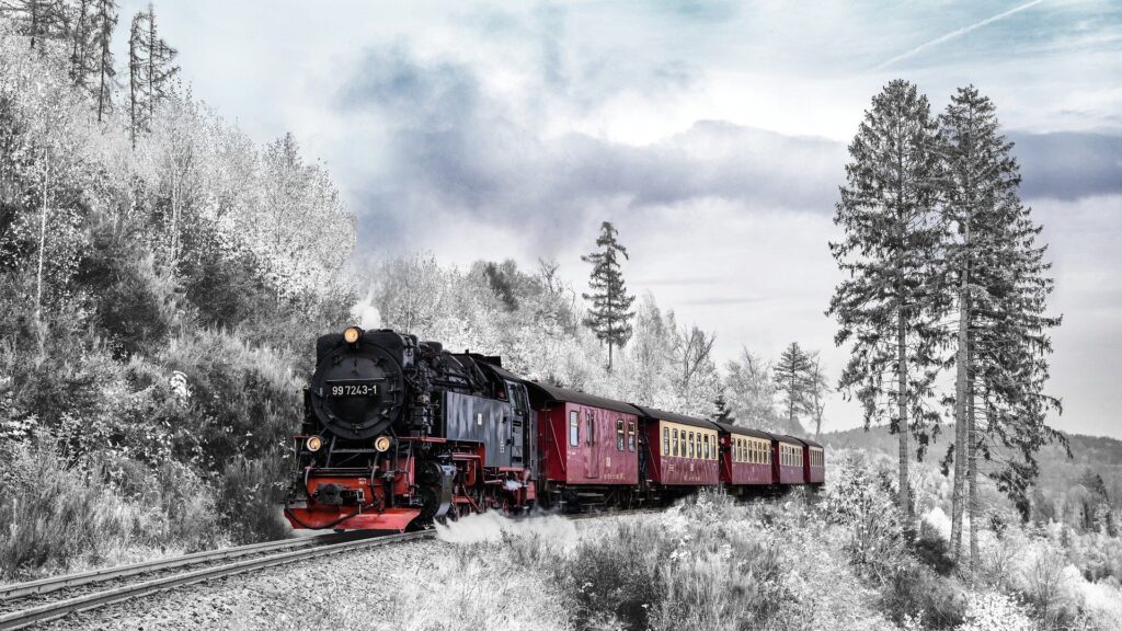 Washington State Holiday Train Ride Through Winter Scenery 2025