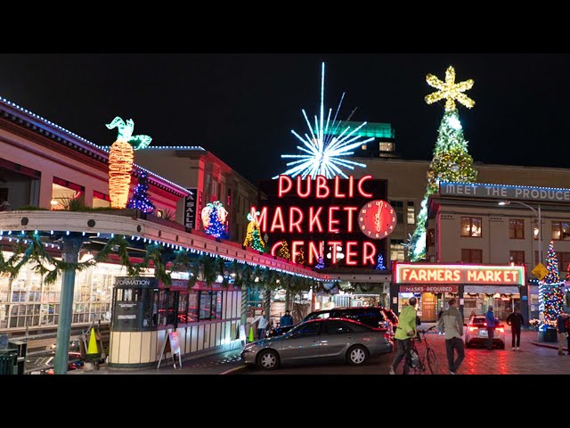 Washington State holiday markets for unique gifts 2025 with decorated stalls and happy shoppers in festive atmosphere