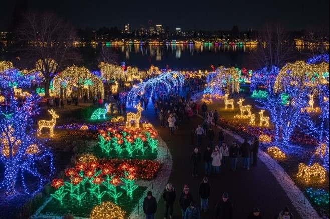 Bellevue Botanical Garden d’Lights family event