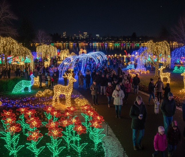 Bellevue Botanical Garden d’Lights 2025 light display